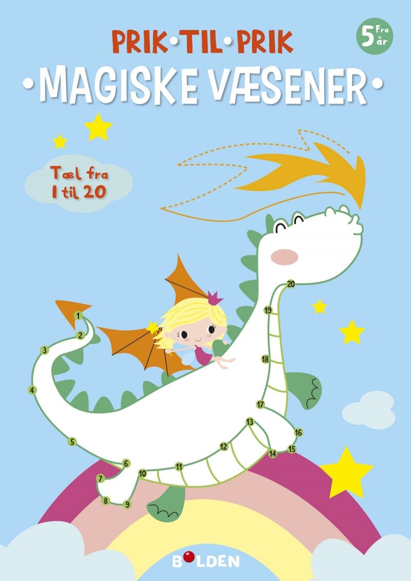 Billede af Prik Til Prik - Tegninger Med Tal - Magiske Væsner - 1-20 - Diverse - Bog
