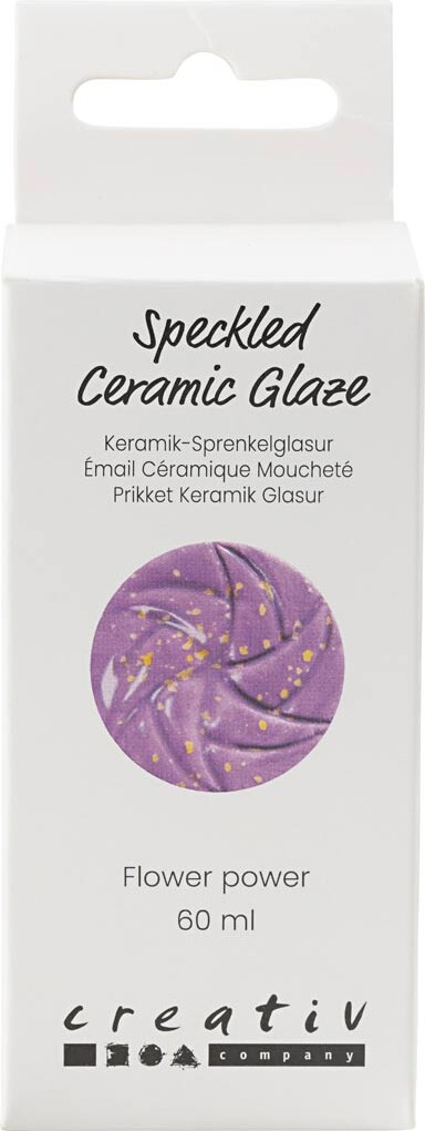 Prikket Keramik Glasur - 999-1060 C - Dækkende - Flower Power - 60 Ml