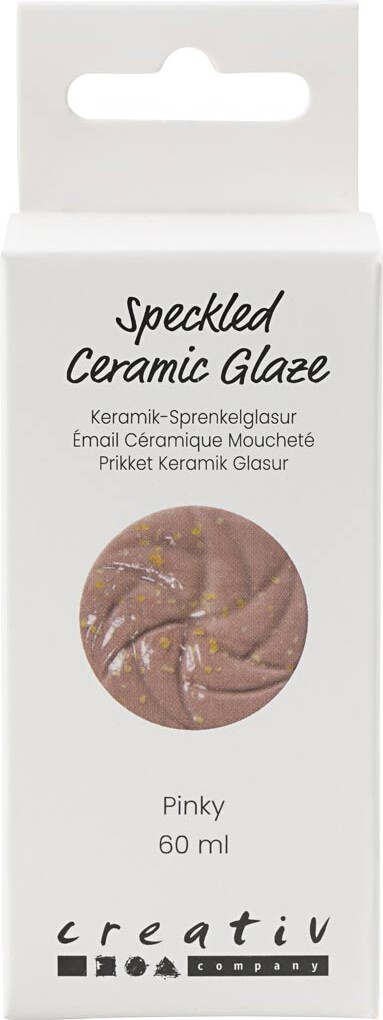 Prikket Keramik Glasur - 999-1060 C - Dækkende - Pinky - 60 Ml