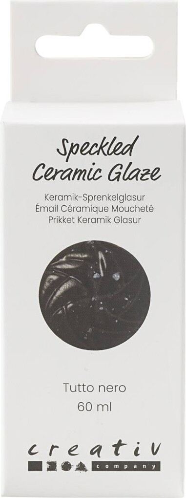 Creativ Company - Speckled Ceramic Glaze 999-1060 C Opaque Tutto Nero - 60ml