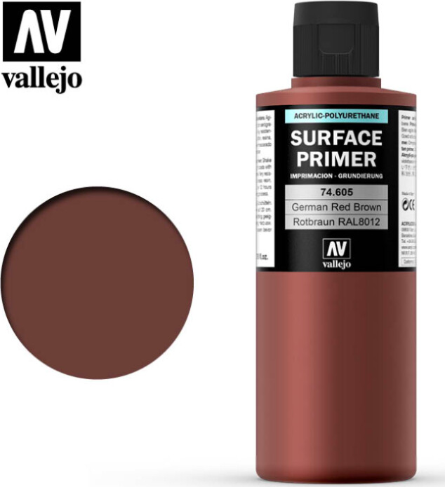 Vallejo - Surface Primer - German Red Brown 200 Ml