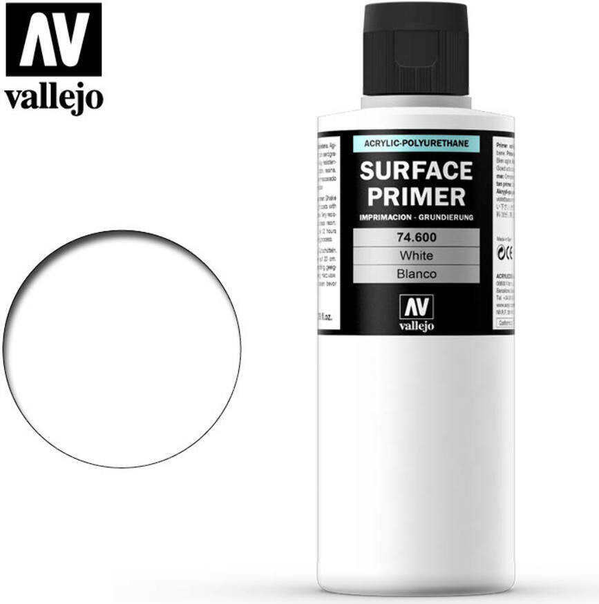 Vallejo - Surface Primer - Hvid 200 Ml