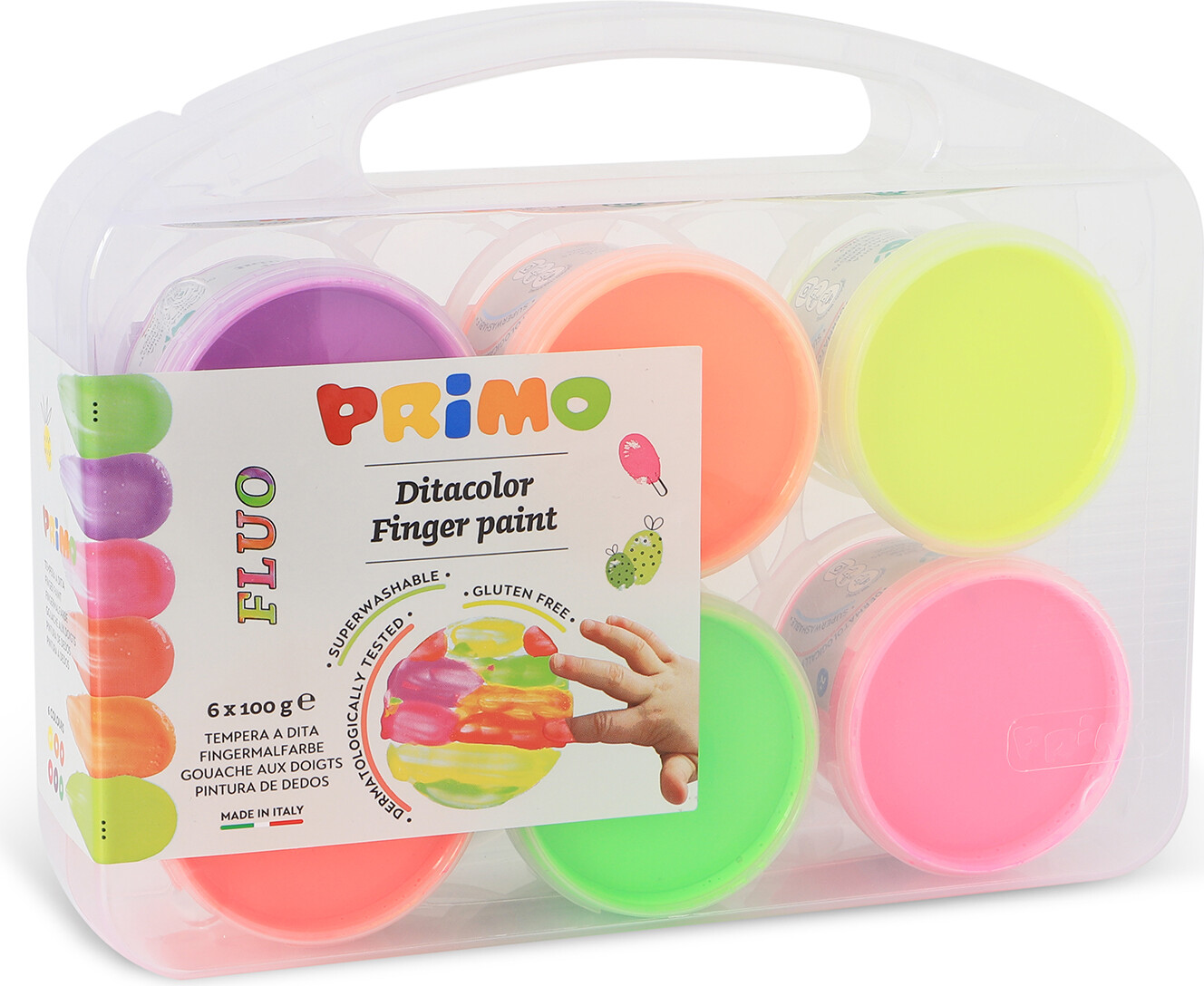 Primo - Fingermaling 6 Bøtter - Neon
