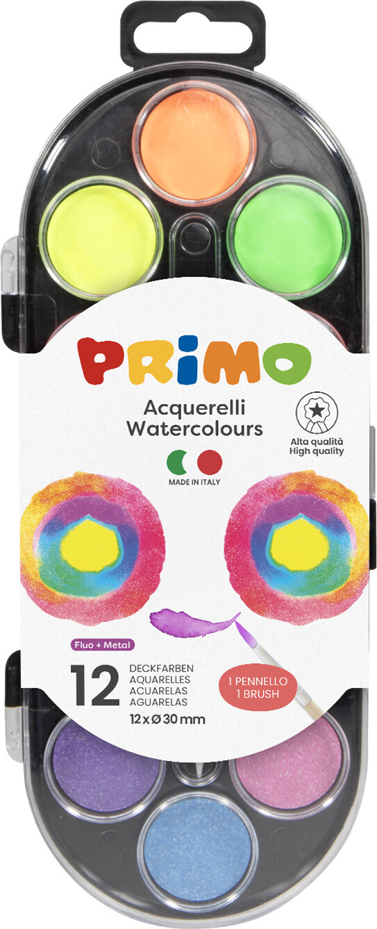 Primo - Vandfarve Palette 12 Farver - M Special