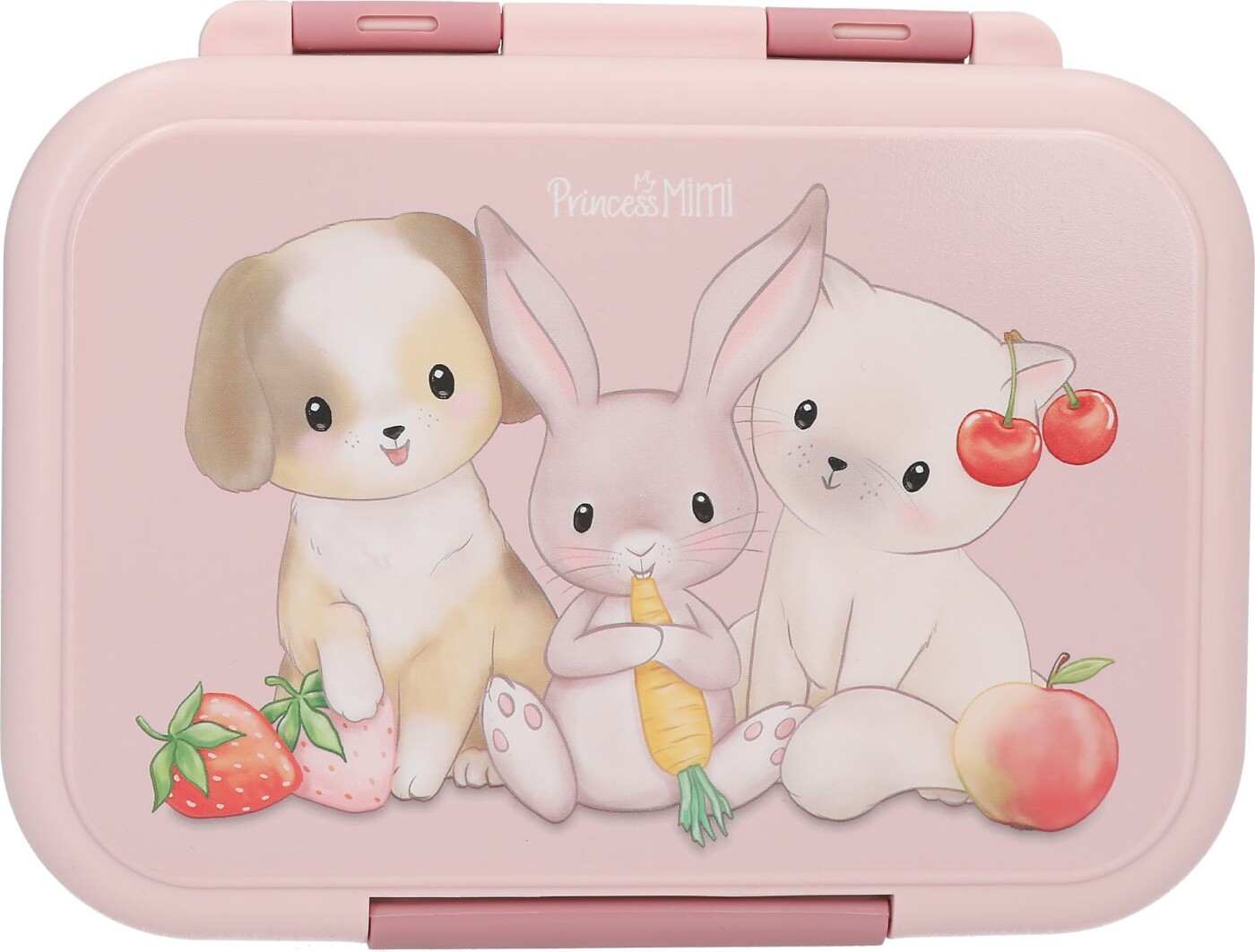 Princess Mimi - Madkasse Med Tre Dyr - Rustfri Stål - Rosé