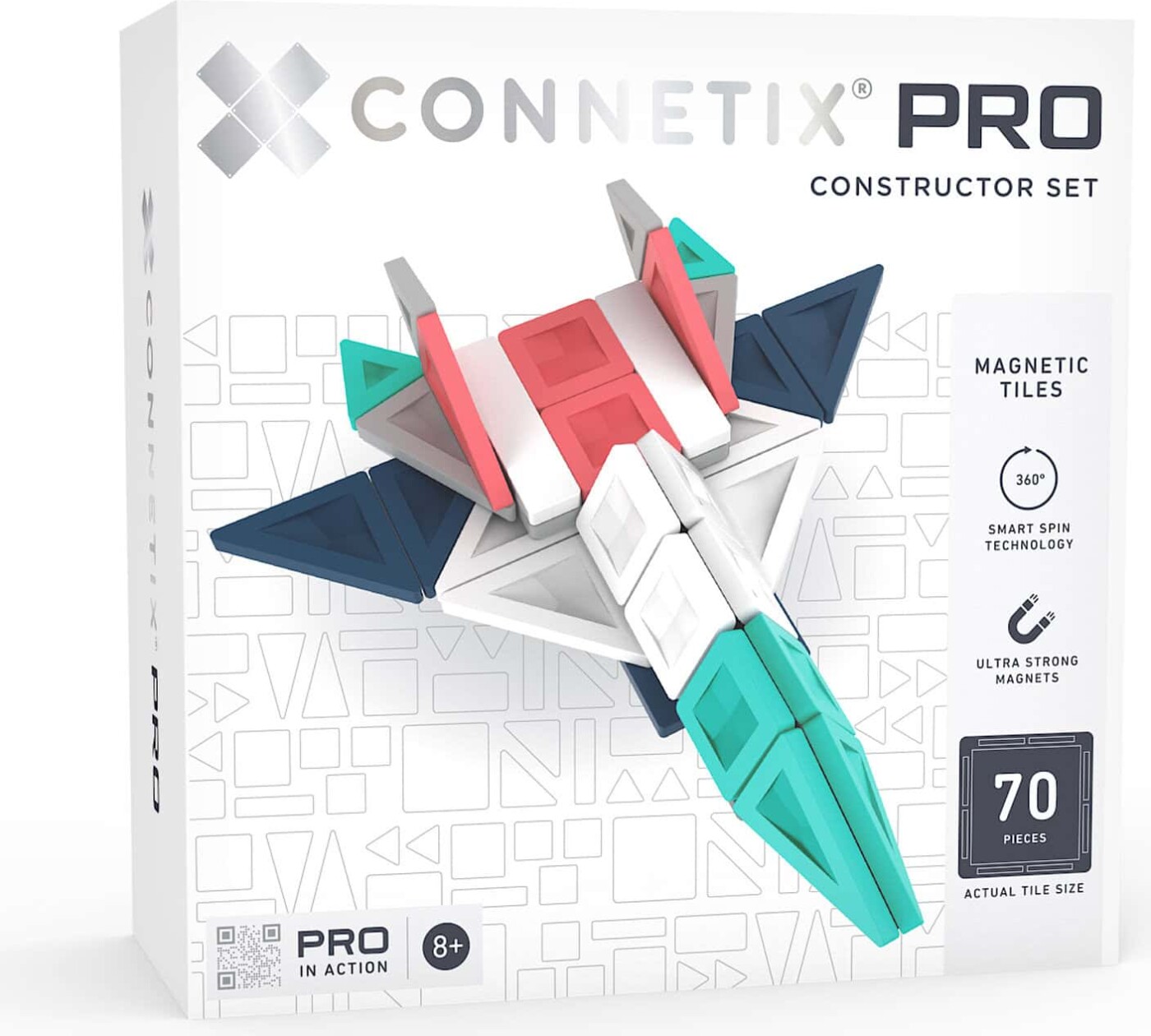 Connetix Pro Magnetsæt - 70 Dele - Constructor Set