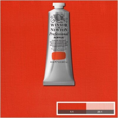 Winsor & Newton - Akrylmaling - Cadmium Red Light 60 Ml