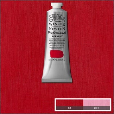 Winsor & Newton - Akrylmaling - Napthol Red Medium 60 Ml