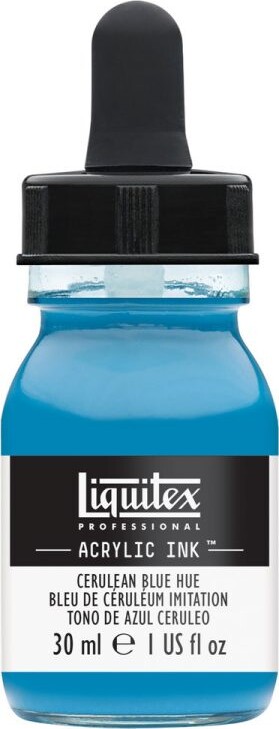 Liquitex - Acrylic Ink Blæk - Cerulean Blue Hue 30 Ml