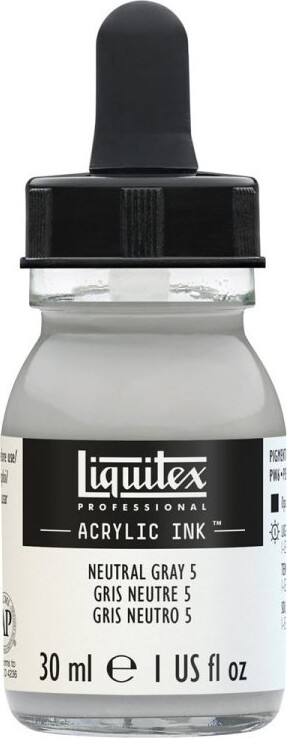Billede af Liquitex - Acrylic Ink Blæk - Neutral Grey 5 30 Ml