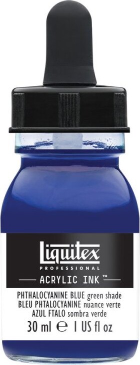 Liquitex - Acrylic Ink Blæk - Phthalocyanine Blue - Green Shade 30 Ml