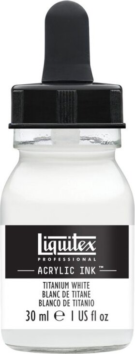 Liquitex - Acrylic Ink Blæk - Titanium White 30 Ml