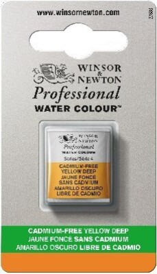 Winsor & Newton - Akvarelfarve 1/2 Pan - Cadmium Free Yellow Deep