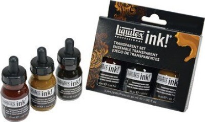 Liquitex - Acrylic Ink - Akryl Blæk - Transparent Set 3-pak