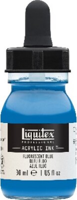 Liquitex - Acrylic Ink Blæk - Fluorescent Blue 30 Ml