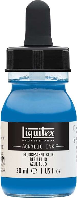 Liquitex - Acrylic Ink Blæk - Fluorescent Blue 30 Ml