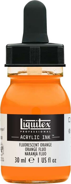 Liquitex - Acrylic Ink Blæk - Fluorescent Orange 30 Ml