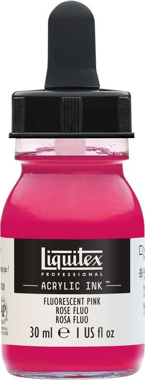 Liquitex - Acrylic Ink Blæk - Fluorescent Pink 30 Ml