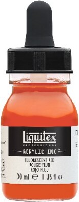 Liquitex - Acrylic Ink Blæk - Fluorescent Red 30 Ml