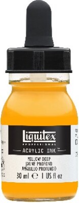 Liquitex - Acrylic Ink Blæk - Yellow Deep 30 Ml