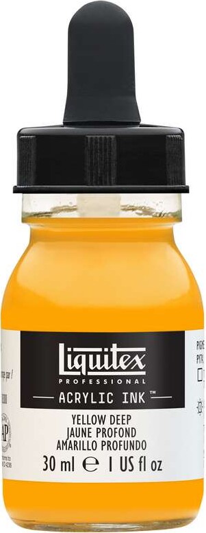 Liquitex - Acrylic Ink Blæk - Yellow Deep 30 Ml