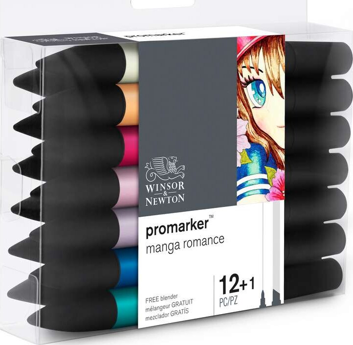 Winsor & Newton - Promarker Tusser - Manga Romance - 12+1 Dele