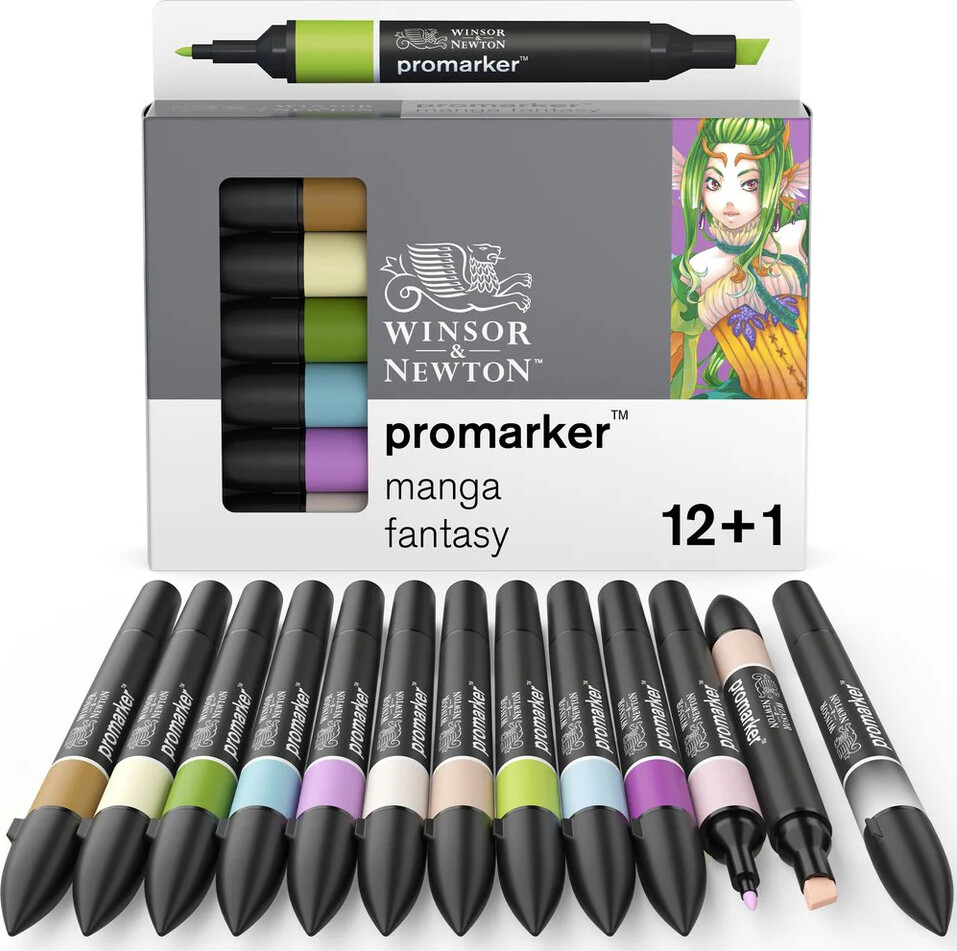 Winsor & Newton - Promarker - 12+1 Dele - Manga Fantasy