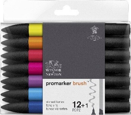 Winsor & Newton - Promarker Tusser - Levende Toner - 12 Farver