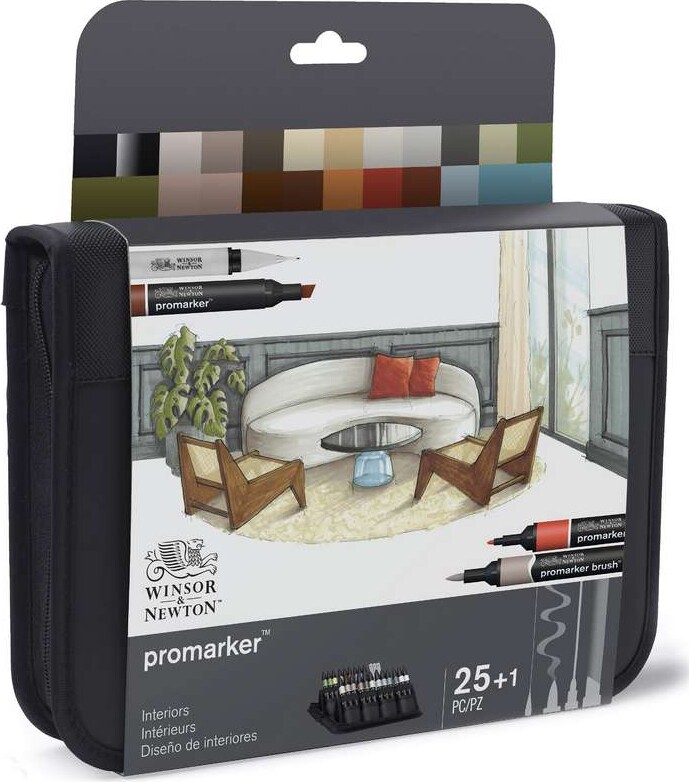 Winsor & Newton - Promarker Sæt - Interiors - 26 Stk