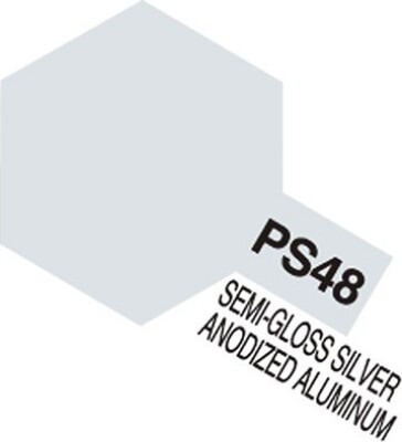 Tamiya Spraymaling - Ps-48 Semi-gloss Silver Anodized Aluminum - 86048