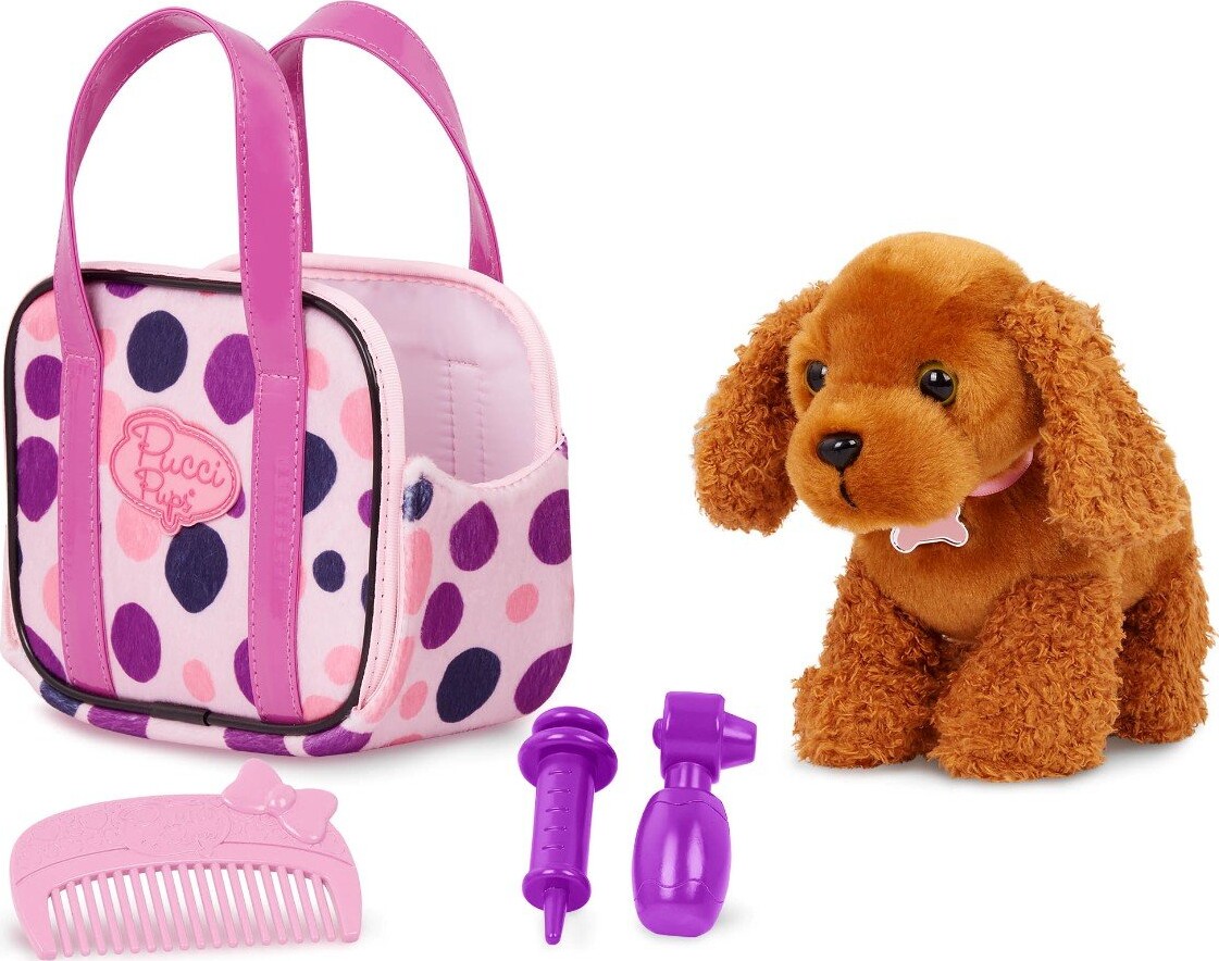 Pucci Pups - Pucci Hund Bamse I Prikket Taske