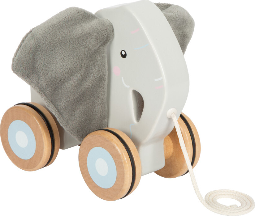 Trækdyr I Træ Til Børn - Elefant Med Knitrende ører - Small Foot