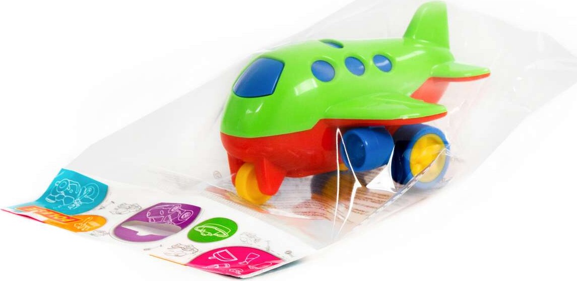 Legetøjs Flyvemaskine - Pull-back - Polesie - Assorteret