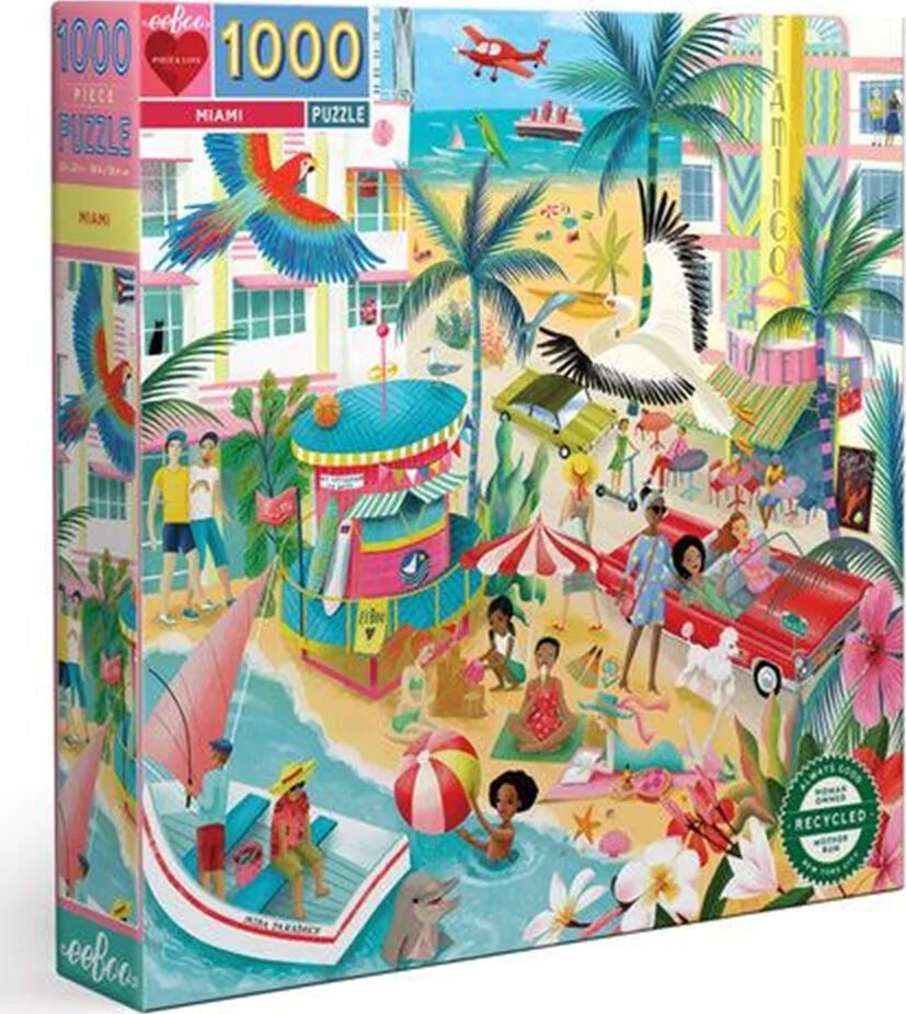 Eeboo Puslespil - 1000 Brikker - Miami