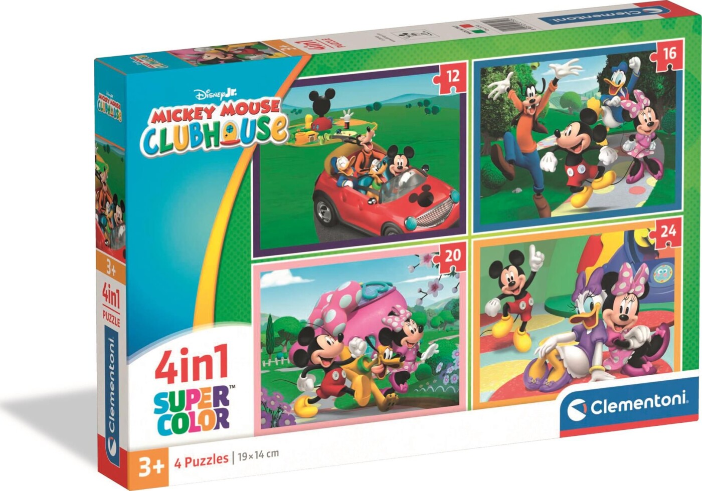 Clementoni - Mickey Mouse Club House Puslespil - 4-in-1 Super Color
