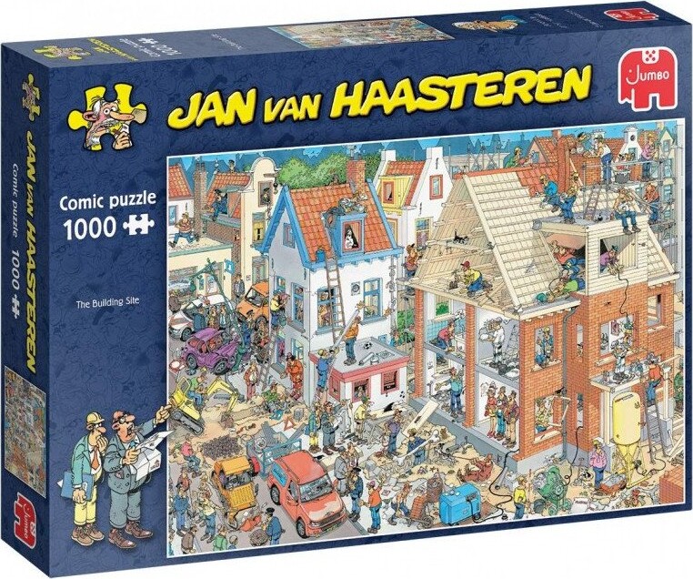 jumbo Jan Van Haasteren Puslespil - 1000 Brikker Byggeplads