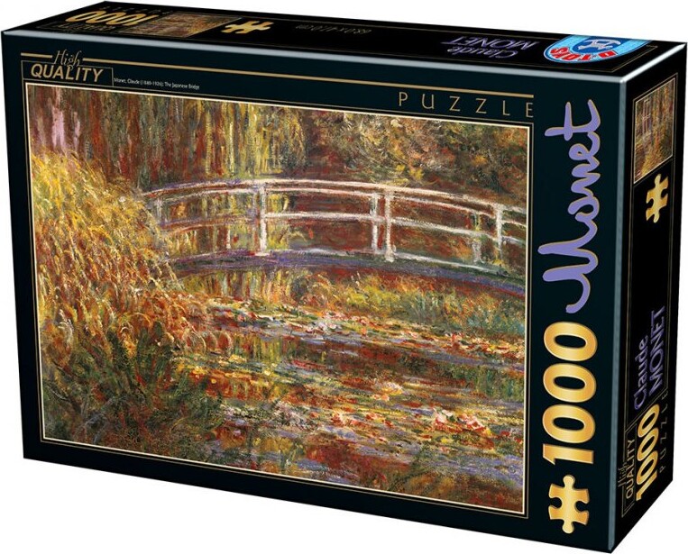 Puslespil Med 1000 Brikker - Claude Monet - Den Japanske Bro