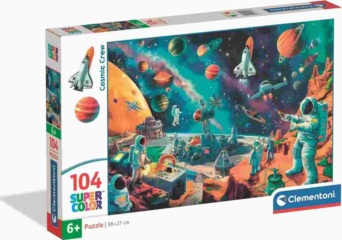 Clementoni Puslespil - Cosmic Crew - 104 Brikker