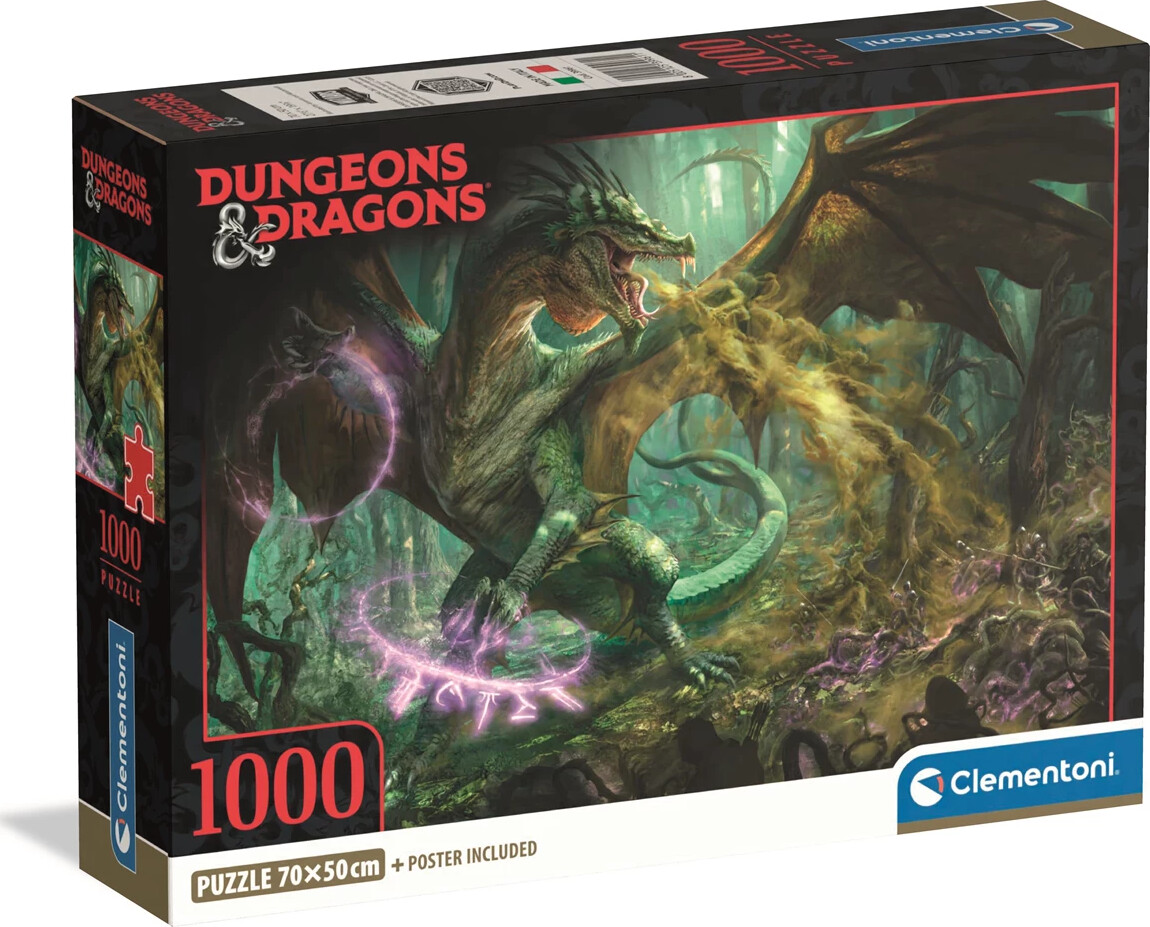 Clementoni Puslespil - Dungeons & Dragons - 1000 Brikker