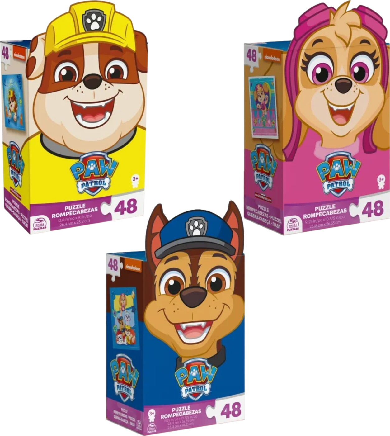 Paw Patrol - Puslespil Formet Som Karakter - Assorteret