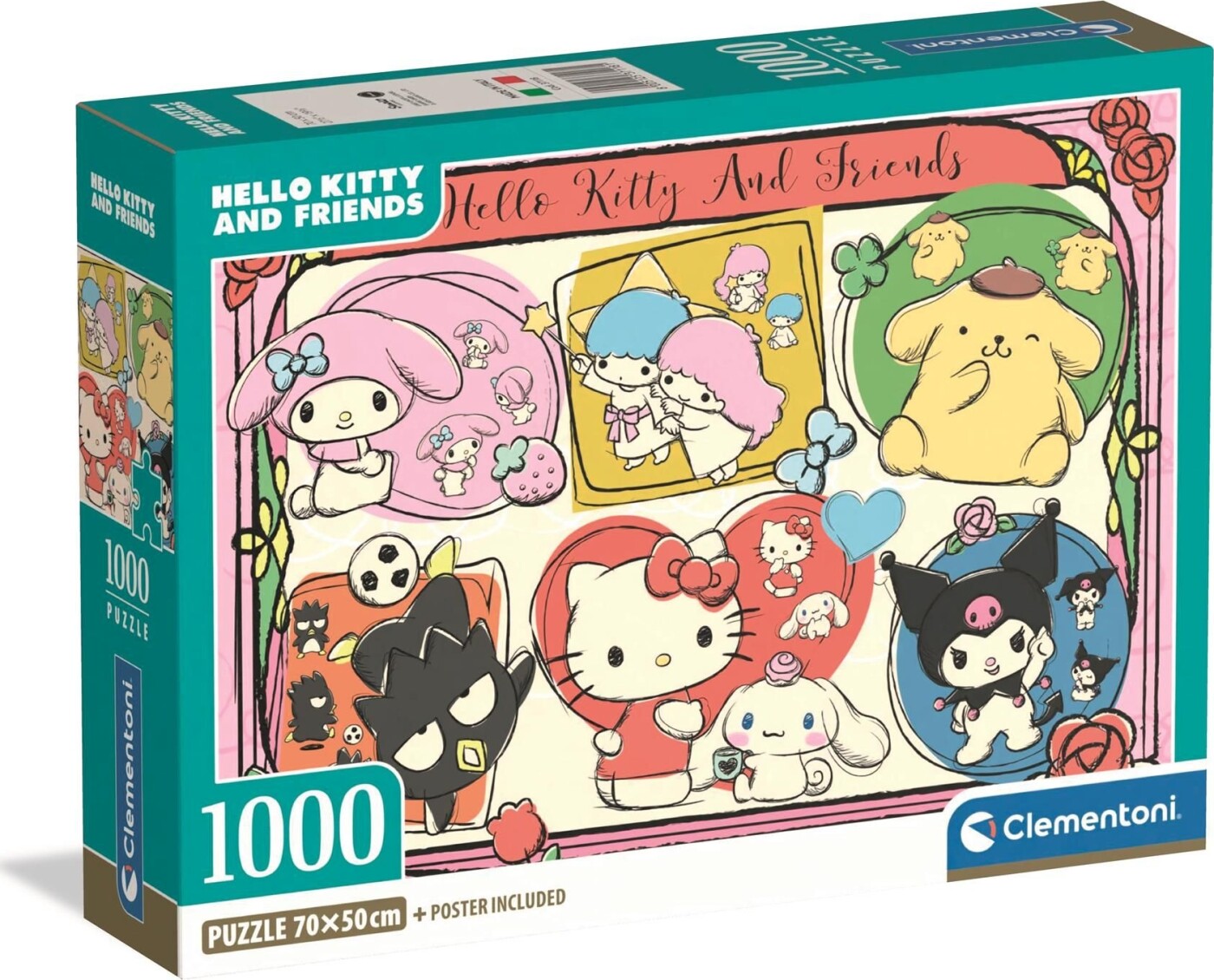 Puslespil Hello Kitty 2 - Compact Box - 1000 Brikker