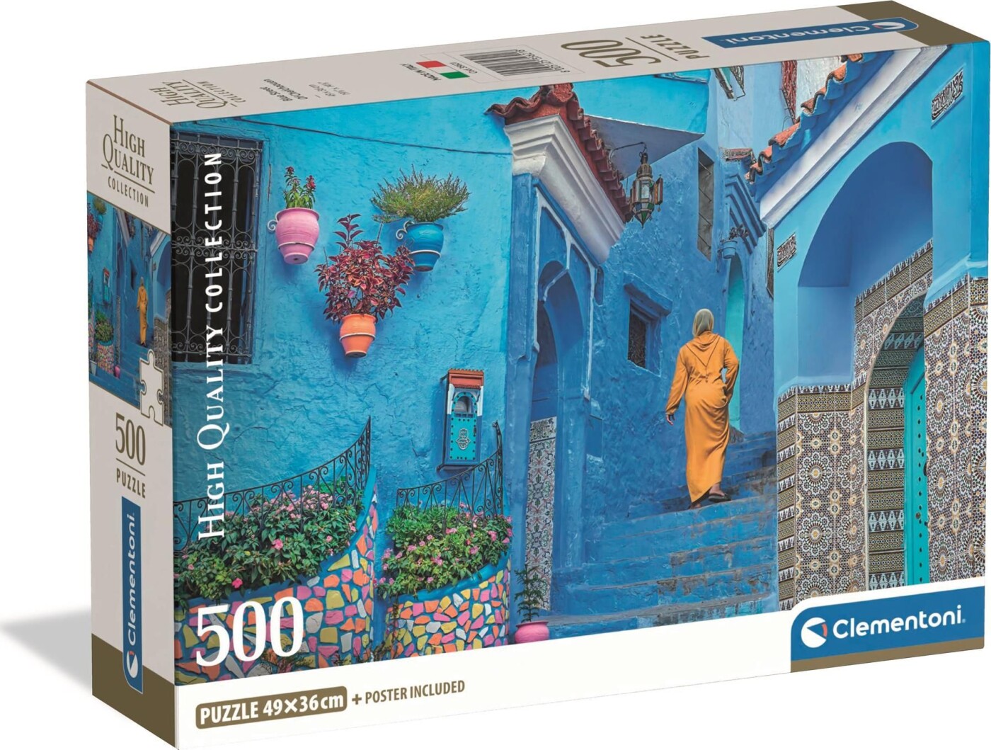 Puslespil Hqc Blue Street Of Chefchaouen 2026 - Compact 500 Brikker