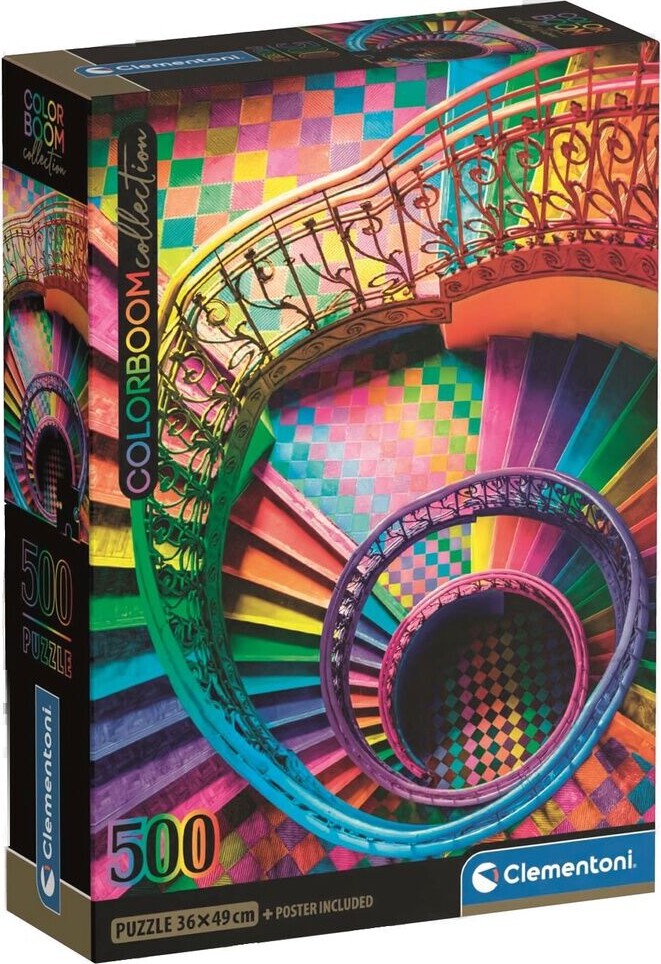 Clementoni Puslespil - Colorboom Collection - Stairs - 500 Brikker