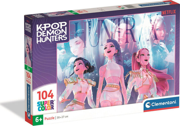 Clementoni - K-pop Demon Hunters 1 Puzzle - 104 Brikker - Netflix billede