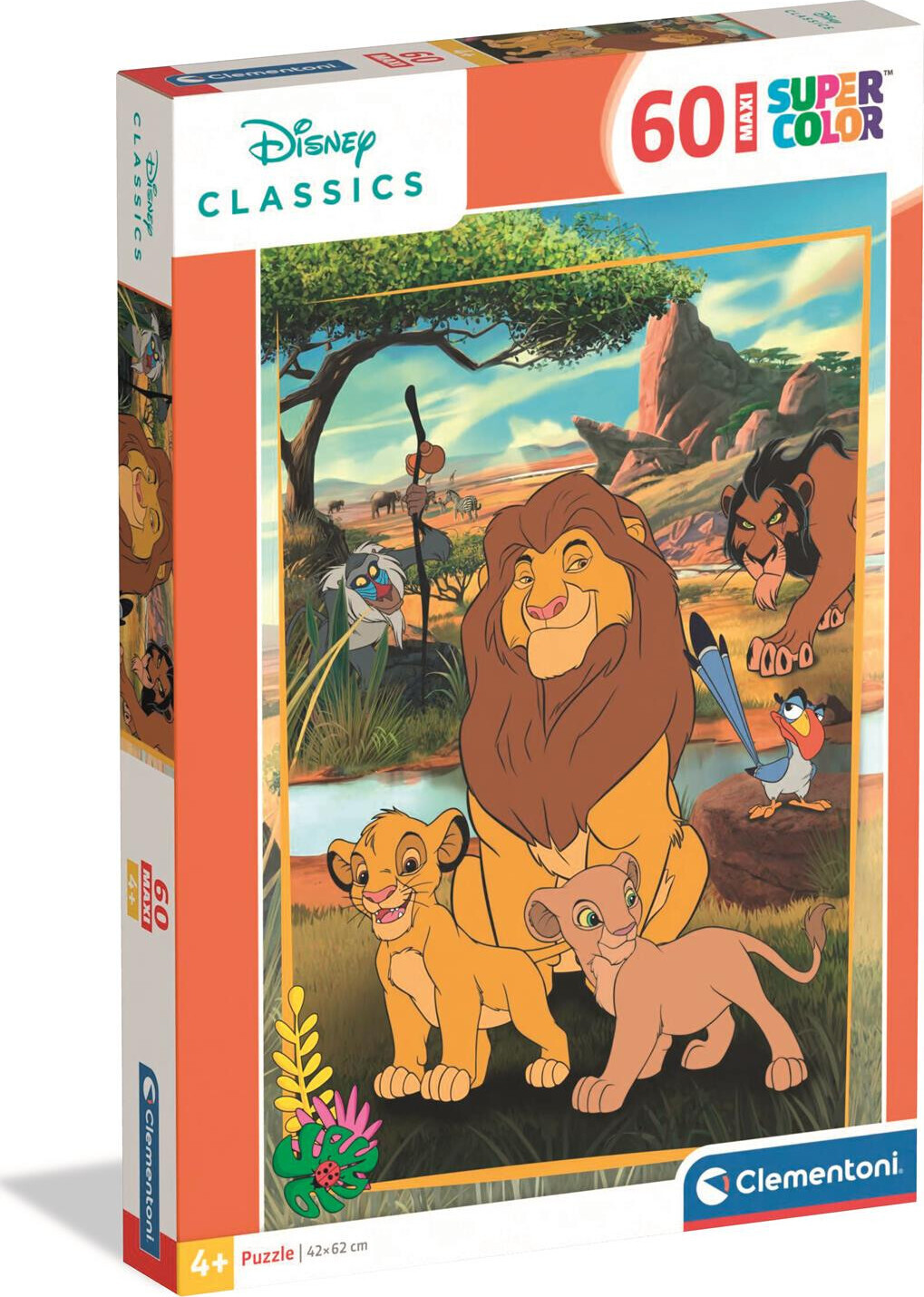 Clementoni - Løvernes Konge Puslespil Disney Classics - 60 Brikker