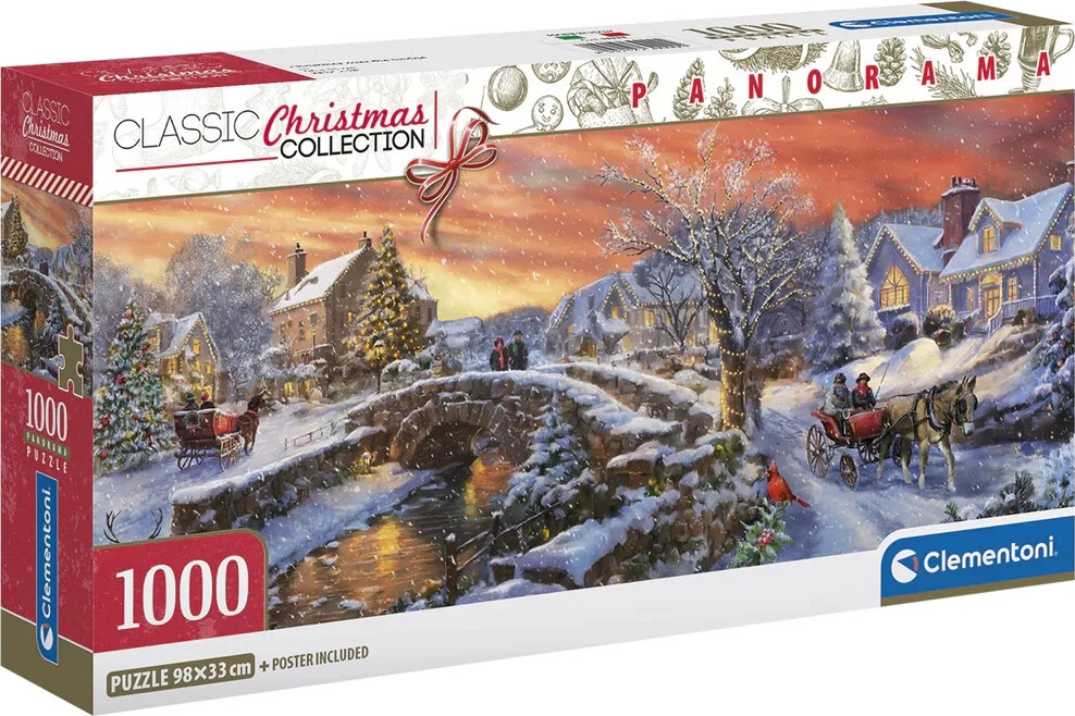Puslespil Med 1000 Brikker - Christmas Over The Bridge - Hqc