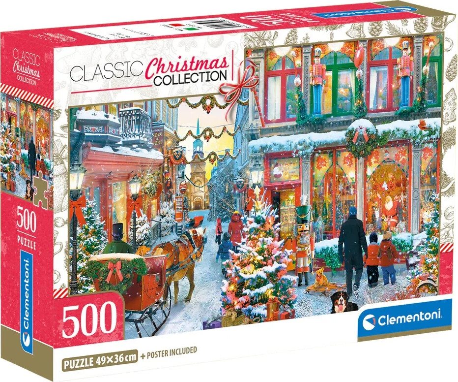 Clementoni Puslespil - Joy Of Christmas - High Quality - 500 Brikker