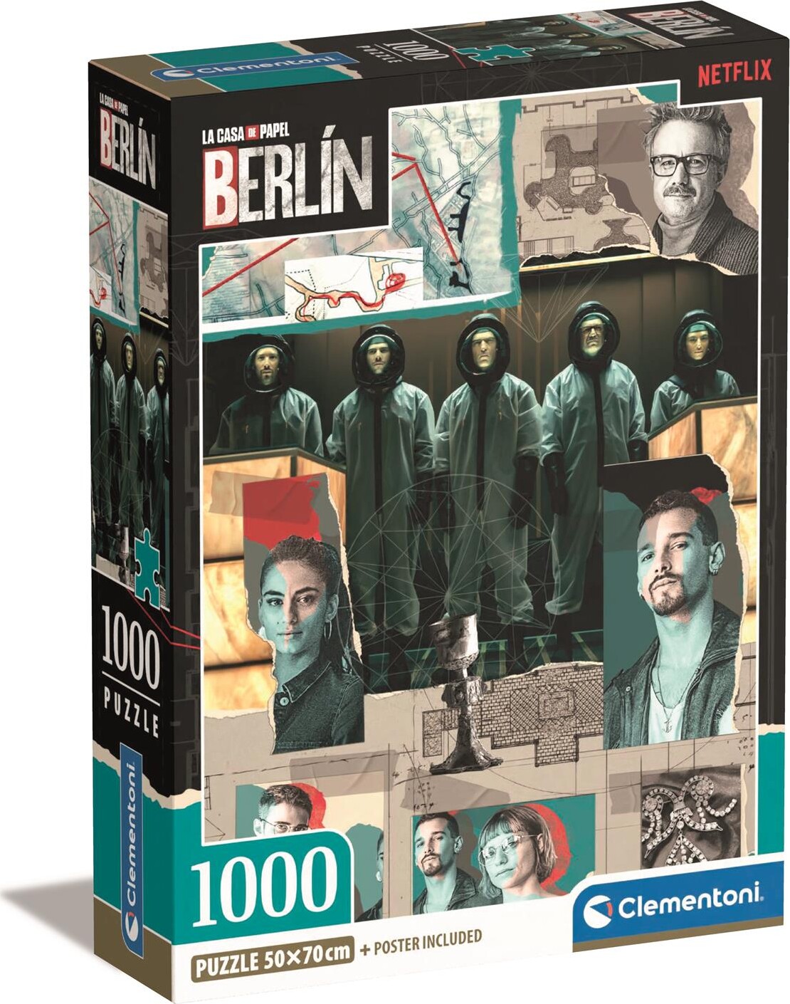 Clementoni Puslespil - Papirhuset Berlin - Netflix - 1000 Brikker