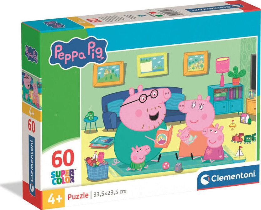 Clementoni - Peppa Pig Puzzle - Gurli Gris Puslespil - 60 Brikker billede