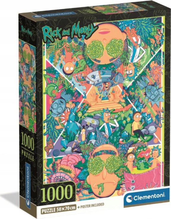 Puslespil Rick & Morty 2 - Compact Box - 1000 Brikker